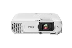 epson home cinema 1080 3-chip 3lcd 1080p projector, 3400 lumens color and white brightness, streaming/gaming/home theater, built-in speaker, auto picture skew, 16,000:1 contrast, dual hdmi – white