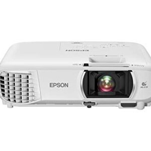 Epson Home Cinema 1080 3-chip 3LCD 1080p Projector, 3400 lumens Color and White Brightness, Streaming/Gaming/Home Theater, Built-in Speaker, Auto Picture Skew, 16,000:1 Contrast, Dual HDMI - White