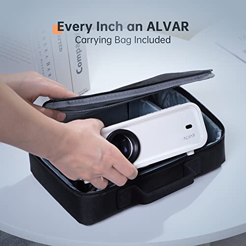Mini Projector with 5G WiFi and Bluetooth W/ Tripod & Bag, ALVAR 9000 Lumens Portable Outdoor Movie Projector 240" Display & 1080P Supported, Compatible with TV Stick/HDMI/VGA/USB/iOS & Android…