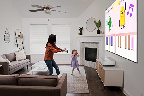 2022 New Upgrade Epson EpiqVision Ultra LS800 Ultra Short Throw 3-Chip 3LCD Smart Streaming Laser Projector, 4,000 Lumens, 4K PRO-UHD, HDR, 150", Android TV, 2.1ch Yamaha Built-in Speakers - White