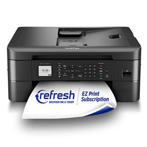 brother mfc-j1010dw wireless color inkjet all-in-one printer with mobile device and duplex printing, refresh subscription and amazon dash replenishment ready