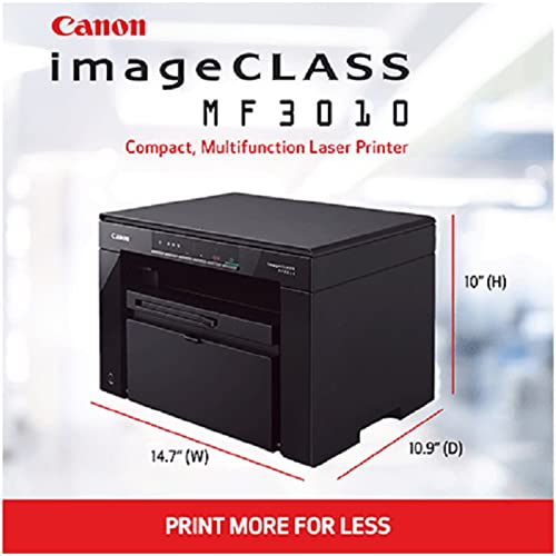 Canon imageCLASS MF3010 VP Wired Monochrome Laser Printer with Scanner, USB Cable included, Black