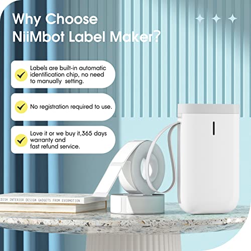 NIIMBOT Label Maker Machine Tape Included D11 Portable Wireless Connection Label Printer Multiple Templates Available for Phone Pad Easy to Use Office Home Organization USB Rechargeable (Green)