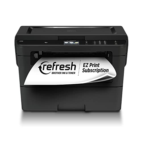 Brother Compact Monochrome Laser Printer, HLL2395DW, Flatbed Copy & Scan, Wireless Printing, NFC, Cloud-Based Printing/Scanning, Refresh Subscription/Amazon Dash Replenishment Ready