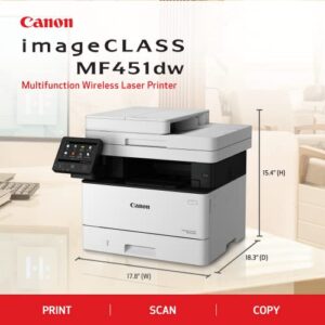 Canon imageCLASS MF451dw All-in-One Wireless Monochrome Laser Printer | Print, Copy, & Scan| 5" inch Color Touch LCD