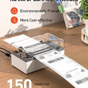 MUNBYN Shipping Label Printer P130, 4x6 USB Thermal Label Printer, Desktop Barcode Label Printer for Shipping Packages Home Small Business, Easy Setup Compatible with Mac, Windows, Linux, UPS, USPS
