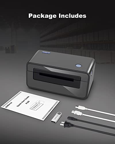 POLONO Thermal Label Printer, PL60 4x6 Label Printer for Shipping Packages, Thermal Label Maker, Compatible with Amazon, Ebay, Etsy, Shopify, FedEx, UPS, etc, Support Windows, Mac, Linux (Gray)