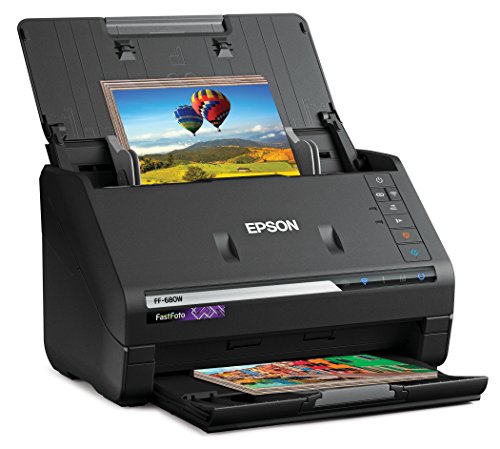 Epson FastFoto FF-680W Wireless High-Speed Photo and Document Scanning System, Black