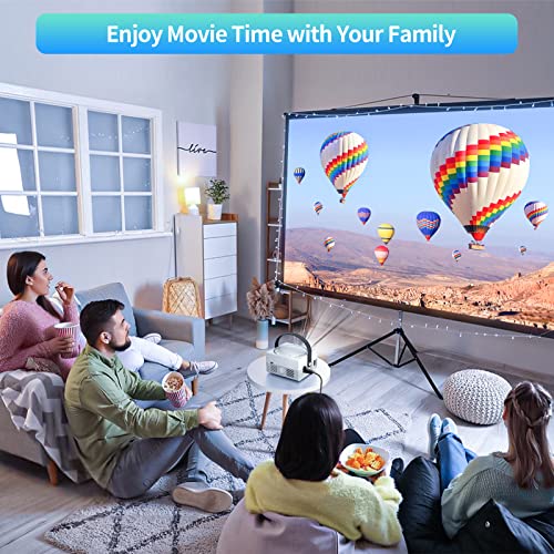 Mini Projector Built in DVD Player, FELEMAN 1080P HD Portable Bluetooth Projector with HiFi Speaker, 8500L Home Theater Movie Projector Compatible with HDMI/TV Stick/AV/USB/Smartphone