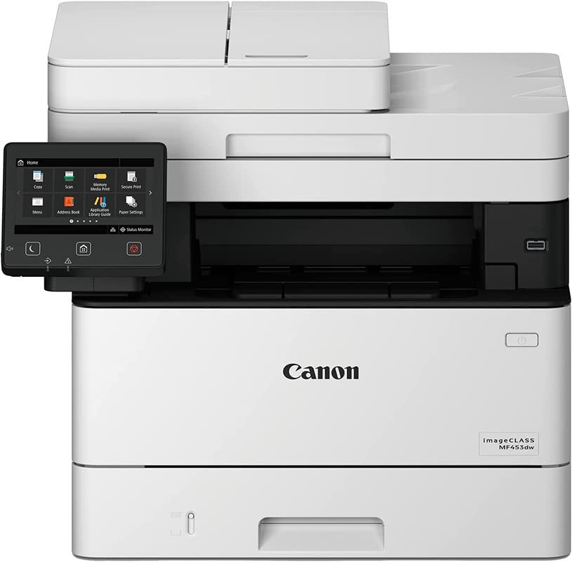Canon imageCLASS MF453dw All-in-One Wireless Monochrome Laser Printer | Print, Copy, & Scan| | 5" Color Touch LCD | One Pass Duplex Scan