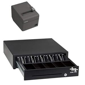 POS Hardware Bundle for Square - Cash Drawer and Thermal Receipt Printer,[Compatible with Square Stand and Square Register]