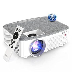 movie projector, bluetooth outdoor projector full hd 1080p 200″ display 9500 lumen brightness compatible with tv stick, video games, phone, vga, av, tf, usb, hd