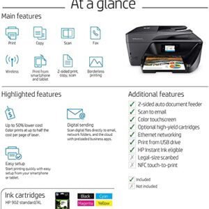 HP OfficeJet Pro 6978 All-in-One Wireless Printer, Copier, Scanner, Fax, Duplex 2-Sided Printing, Instant Ink, Compatible with Alexa, with XPI USB Printer Cable