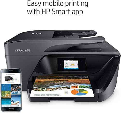 HP OfficeJet Pro 6978 All-in-One Wireless Printer, Copier, Scanner, Fax, Duplex 2-Sided Printing, Instant Ink, Compatible with Alexa, with XPI USB Printer Cable