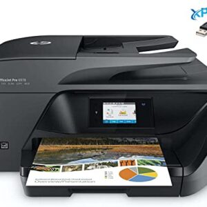 HP OfficeJet Pro 6978 All-in-One Wireless Printer, Copier, Scanner, Fax, Duplex 2-Sided Printing, Instant Ink, Compatible with Alexa, with XPI USB Printer Cable