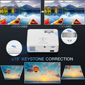Projector with WiFi and Bluetooth, 5G WiFi Native 1080P Movie Projector, 9800L 4K Supported Portable Outdoor Projector, Pericat Home Theater Projector Compatible with TV Stick, Phone, Laptop
