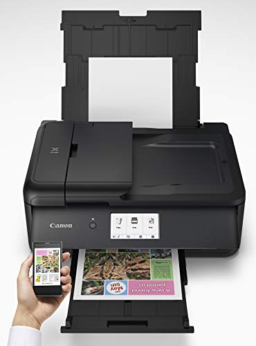 Canon PIXMA TS9520 All In one Wireless Printer Home or Office| Scanner | Copier | Mobile Printing with AirPrint and Google Cloud Print, Black, Works with Alexa, One Size