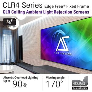 Akia Screens CLR and ALR Projector Screen 123 inch 16:9 Ceiling Light Rejecting and Ambient Light Rejecting Projection Screen for UST Projection, Edge Free Fixed Frame Screen AK-NB123H-CLR4