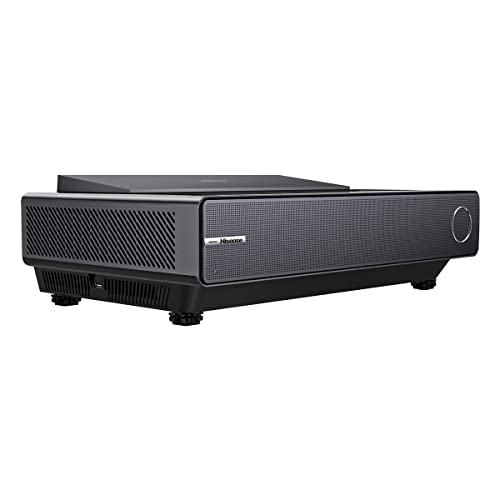 Hisense PX1-PRO 4K UHD Triple-Laser UST Ultra Short Throw Projector, 2200 Lumens, Android TV, HDR10, 30W (Stereo) Dolby Atmos, Dolby Vision, Built-in Alexa and Google Assistant