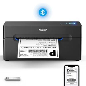nelko bluetooth thermal shipping label printer, wireless 4×6 shipping label printer for small business, support android, iphone and windows, widely used for amazon, ebay, shopify, etsy, usps