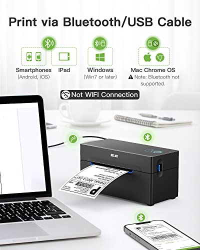 Nelko Bluetooth Thermal Shipping Label Printer, Wireless 4x6 Shipping Label Printer for Small Business, Support Android, iPhone and Windows, Widely Used for Amazon, Ebay, Shopify, Etsy, USPS