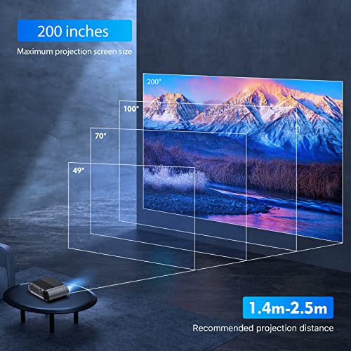 Native 1080P 5G WiFi Bluetooth Projector, Toperson 8500LM 300" Big Screen Wireless Home Movie Theater Projector for Outdoor Night Camping, 4K Video Projector for iPhone Android Phone/TV Stick/HDMI/USB