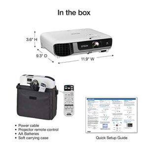 Epson Pro EX7280 3-Chip 3LCD WXGA Projector, 4,000 Lumens Color Brightness, 4,000 Lumens White Brightness, HDMI, Built-in Speaker, 16,000:1 Contrast Ratio (Renewed)