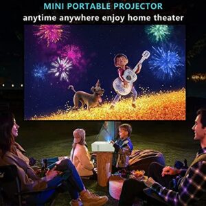 Projector 9500 Lumens Portable Video Projector, 200“ Screen Full HD 1080P Enhanced Mini Movie Projector, Compatible with HDMI USB Smartphone TV Stick PC for Outdoor/Home Projection