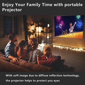 Projector 9500 Lumens Portable Video Projector, 200“ Screen Full HD 1080P Enhanced Mini Movie Projector, Compatible with HDMI USB Smartphone TV Stick PC for Outdoor/Home Projection