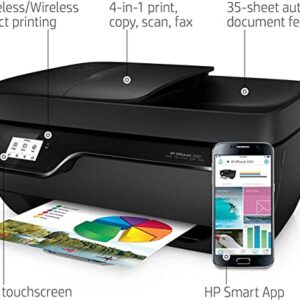 HP OfficeJet 3830 All-in-One Wireless Printer/Copier/Scanner/Fax, Instant Ink, Compatible with Alexa with XPI USB Printer Cable