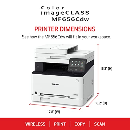 Canon Color imageCLASS MF656Cdw - All in One, Duplex, Wireless, Mobile-Ready Laser Printer with 3 Year Limited Warranty