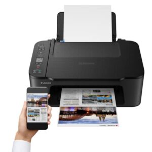 Canon Wireless Inkjet All-in-One Printer with LCD Screen Print Scan and Copy, Built-in WiFi Printing from Android, Laptop, Tablet, and Smartphone with 6 Ft NeeGo Printer Cable - Black