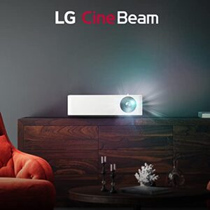 LG PF610P 120” Full HD (1920 x 1080) LED Portable Smart Home Theater CineBeam Projector, 1000 ANSI Lumen, Video, Disney+, YouTube, Apple TV and Wireless Mirroring with MiraCast