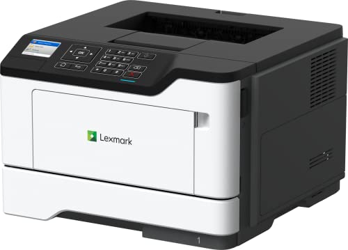 Lexmark MS521dn Monochrome Laser Printer for Office, Two-Sided Duplex Printing, Print Speed 46 ppm, 2.4 inch LCD Display, 1200 DPI, Black/Grey (36S0300)