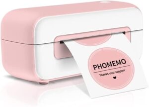 pink label printer – thermal label printer for shipping packages & small busines, shipping label printer, thermal printer compatible with amazon shopify etsy ebay fedex usps