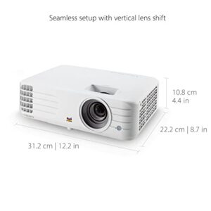 ViewSonic PX701HDH 1080p Projector, 3500 Lumens, Supercolor, Vertical Lens Shift, Dual HDMI, 10w Speaker, Enjoy Sports and Netflix Streaming with Dongle