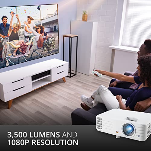 ViewSonic PX701HDH 1080p Projector, 3500 Lumens, Supercolor, Vertical Lens Shift, Dual HDMI, 10w Speaker, Enjoy Sports and Netflix Streaming with Dongle