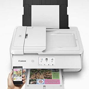 Canon TS9521C All-In-One Wireless Crafting Photo Printer, 12X12 Printing, White, Amazon Dash Replenishment Ready