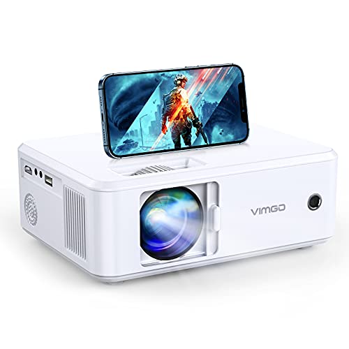 VIMGO 5G WiFi Projector, 8500L Native 1080P Outdoor Movie Projector, Mini Projector with Synchronized Smartphone Screen, 200'' Portable Projector for TV Stick, Video Games, HDMI/USB/AV, iOS & Android