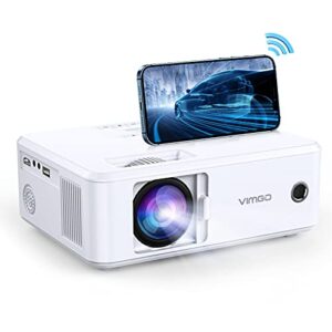 VIMGO 5G WiFi Projector, 8500L Native 1080P Outdoor Movie Projector, Mini Projector with Synchronized Smartphone Screen, 200'' Portable Projector for TV Stick, Video Games, HDMI/USB/AV, iOS & Android