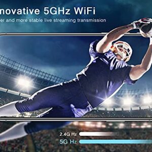 VIMGO 5G WiFi Projector, 8500L Native 1080P Outdoor Movie Projector, Mini Projector with Synchronized Smartphone Screen, 200'' Portable Projector for TV Stick, Video Games, HDMI/USB/AV, iOS & Android