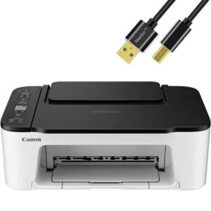 neego canon wireless inkjet all in one printer, print copy fax scan mobile printing with lcd display, usb and wifi connection with 6 ft printer cable