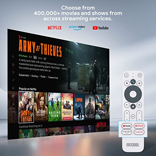 4K Projector - MECOOL KP1 TV Projector 15000L 700Ansi Native 1080P, 240" Display, 5G WiFi and Chromecast, Built-in Netflix, YouTube UHD Video Home Theater TV Projector