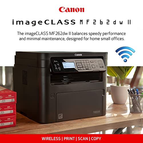 Canon imageCLASS MF262dw II Wireless Monochrome Laser Printer with Print, Copy and Scan Features, Black