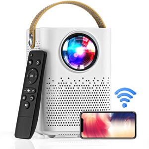 laptop projector wifi computer projector portable video outdoor home cinema hdmi 1080p/4k support 8000l 120″ compatible with smartphone stick/ps4/usb/tablet/laptop/pc excel ppt ios android v2-white
