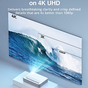 4K Ultra Short Throw Laser TV Home Theatre Projector, 2500 ANSI Lumens,HDR10, Built-in Harman Kardon Soundbar, Ultra HD Smart Laser Projector for Movies&Video&Gaming, Easy Installation