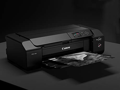 Canon imagePROGRAF PRO-300 Wireless Color Wide-Format Printer, Prints up to 13"X 19", 3.0" LCD Screen with Profession Print & Layout Software and Mobile Device Printing, Black, One Size