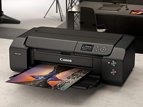 Canon imagePROGRAF PRO-300 Wireless Color Wide-Format Printer, Prints up to 13"X 19", 3.0" LCD Screen with Profession Print & Layout Software and Mobile Device Printing, Black, One Size