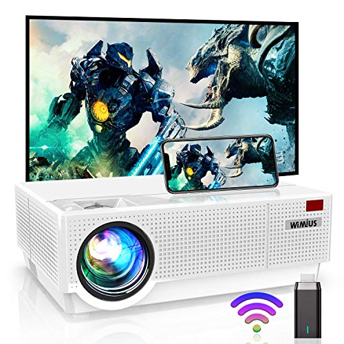 Auto 6D Keystone, Native 4K WiFi Bluetooth 5.1 Supported Projector, WiMiUS 2023 Upgrade P28 Brightest Video Projector Support Zoom, 500’’ Screen Compatible with Smartphone/TV Stick/PS5/PC/Laptop