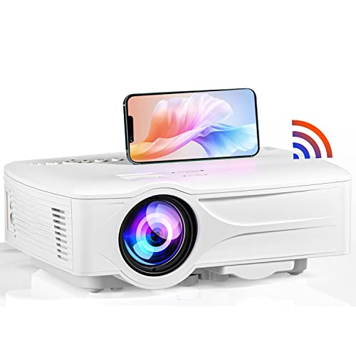 Computer Mini WiFi Projector Laptop 7500 Lumen, 1080P FHD Supported Portable Outdoor Movie Projector Synchronize Smartphone Screen,Compatible with TV, PC, HDMI, USB, VGA, iOS/Android